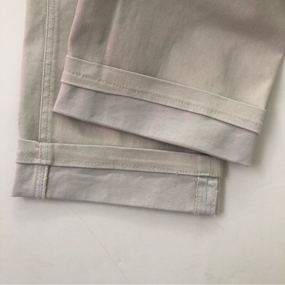 Everlane Cropped Straight Short Cuffed Hem Denim Jean in Bone‎ Sz 4 - Picture 12 of 16